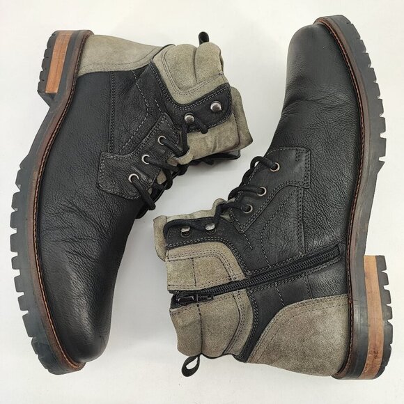 Crevo Men’s Black Leather Dress Boots Size 11 - Picture 5 of 8